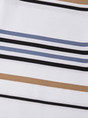 Manly Men's Sunset Striped Polo Shirt, view 17