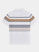 Manly Men's Sunset Striped Polo Shirt, view 18