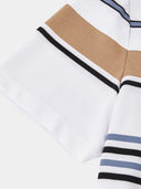 Manly Men's Sunset Striped Polo Shirt, view 26