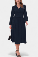Audra Swiss Dot Long Sleeve Midi Dress, view 11