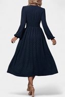 Audra Swiss Dot Long Sleeve Midi Dress, view 12