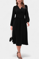 Audra Swiss Dot Long Sleeve Midi Dress, view 13