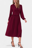 Audra Swiss Dot Long Sleeve Midi Dress, view 2
