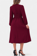 Audra Swiss Dot Long Sleeve Midi Dress, view 3