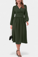 Audra Swiss Dot Long Sleeve Midi Dress, view 8