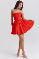 Ciara Tailored Red or White Mini Dress, view 3