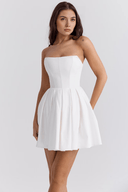 Ciara Tailored Red or White Mini Dress, view 8