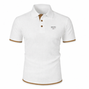 Caspar Men's Textured Polo Shirt with Contrast Trim