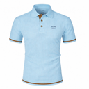 Caspar Men's Textured Polo Shirt with Contrast Trim, view 5
