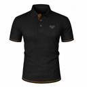 Caspar Men's Textured Polo Shirt with Contrast Trim, view 7