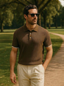 Harlan Men's Knitted Tricot Polo, view 2