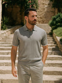 Harlan Men's Knitted Tricot Polo, view 4
