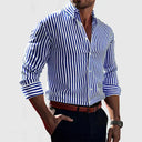 Anglesea Men's Vertical Stripe Slim Fit Shirt, view 2