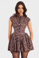 Cora Waist-Defining Polyester Mini Dress