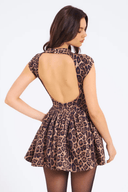 Cora Waist-Defining Polyester Mini Dress, view 4
