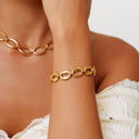 Vanessa Bezel Set White Zircon Bracelet, view 6