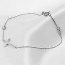 Meredith Silver Faith Heart Bracelet