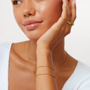 Blanche Layered Pebble and Beaded Chain Bracelet, view 4