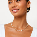 Kiara Gold White Zircon Necklace, view 5