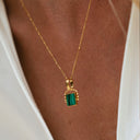 Rhea Green Malachite Pendant Necklace, view 8