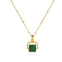 Rhea Green Malachite Pendant Necklace, view 9