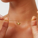 Serena Manta Ray Pendant Necklace with Green Zircon