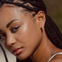 Maia Mini Mother-of-Pearl Huggie Hoop Earrings, view 6