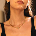Paloma Paperclip Chain Toggle Choker Necklace, view 2