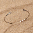 Bella Open Cuff Bracelet with Pavé Round Ends, view 9