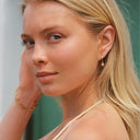 Fabienne Gold Star Charm Hoop Earrings, view 3