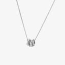 Rae Triple Disc Pendant Necklace with Clear Zircon Pavé, view 11