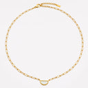 Lydia Mother of Pearl Paperclip Choker Necklace, view 3