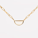 Lydia Mother of Pearl Paperclip Choker Necklace