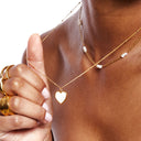 Lily Mother of Pearl Love Pendant Necklace, view 3