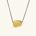 Beatrix Gold Pebble Pendant Necklace in 18k gold plated stainless steel