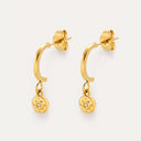 Fabienne Gold Star Charm Hoop Earrings, view 2