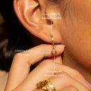 Fabienne Gold Star Charm Hoop Earrings, view 6