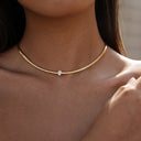Sofia Gold Omega Choker Necklace, view 5