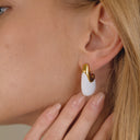Ines Gold Resin Drop Earrings, view 8