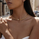 Sofia Gold Omega Choker Necklace, view 15