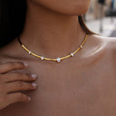 Sofia Gold Omega Choker Necklace, view 14