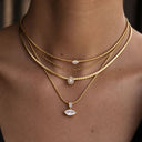 Sofia Gold Omega Choker Necklace in 18k gold plated stainless steel