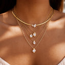 Sofia Gold Omega Choker Necklace, view 16