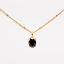 Rosalie Black Oval Cubic Zirconia Pendant Necklace