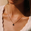 Rosalie Black Oval Cubic Zirconia Pendant Necklace, view 2