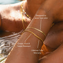 Louise Herringbone and Rope Chain Layered Bracelet, view 2