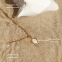 Mabel Mother of Pearl Turtle Charm Necklace, view 7