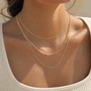 Delia Gold Layered Necklace, view 3