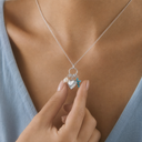 Elle Gold Heart Charm Necklace, view 5