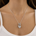 Elle Gold Heart Charm Necklace, view 7